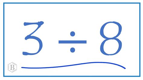 Hence, instead of performing the division, multiplying 7/8 with the reciprocal of 3/8 is the easiest method to find what is 7/8 <b>divided</b> <b>by</b> 3/8 in fraction form. . 8 divided by 3